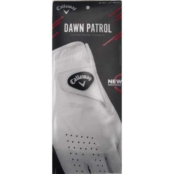 Callaway Women's Dawn Patrol Left Hand Golf Glove Leather White Sz M/L - Picture 3 of 4